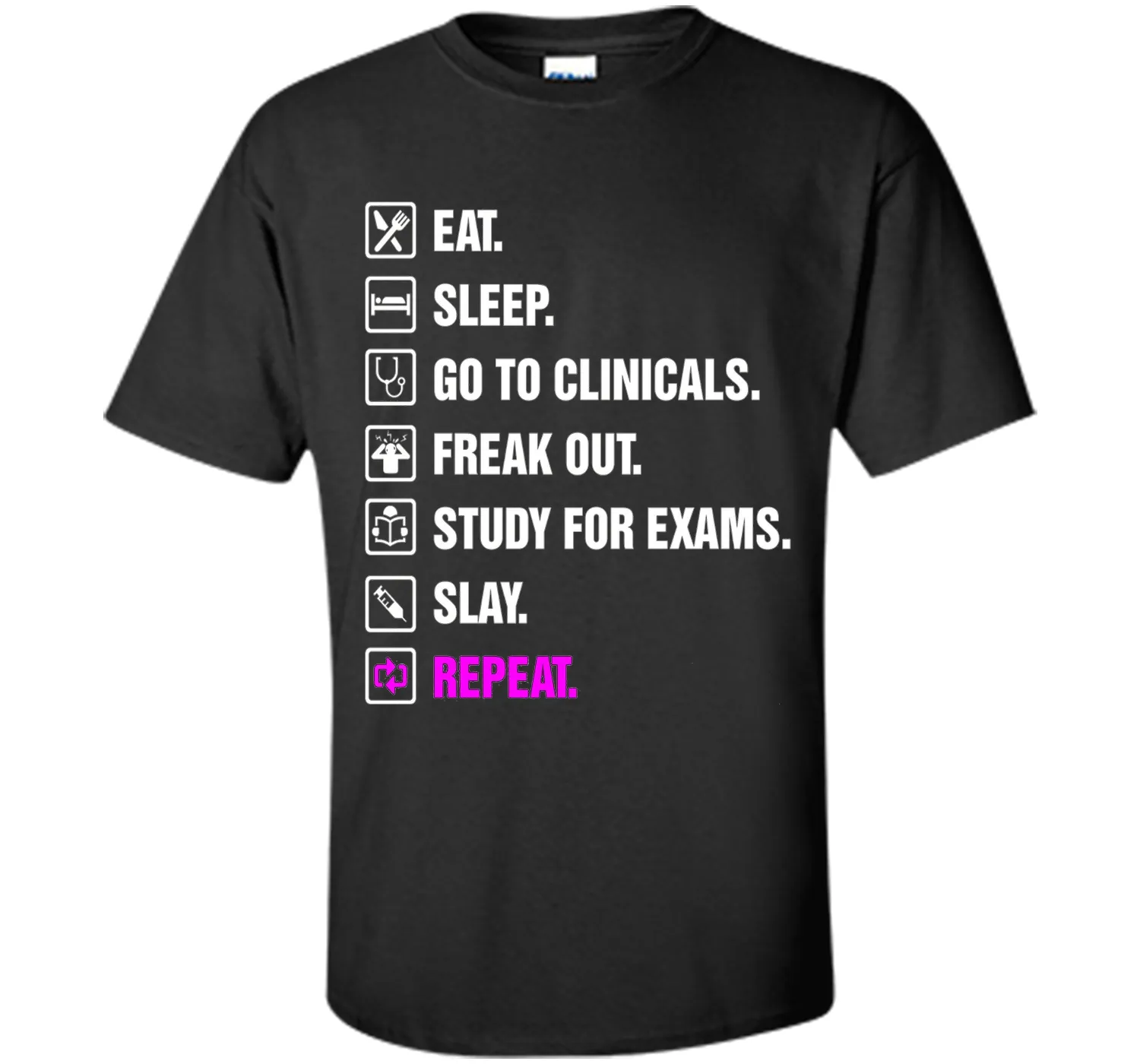 Funny Nurse Shirt Slay RN LPN Clinicals Nursing School