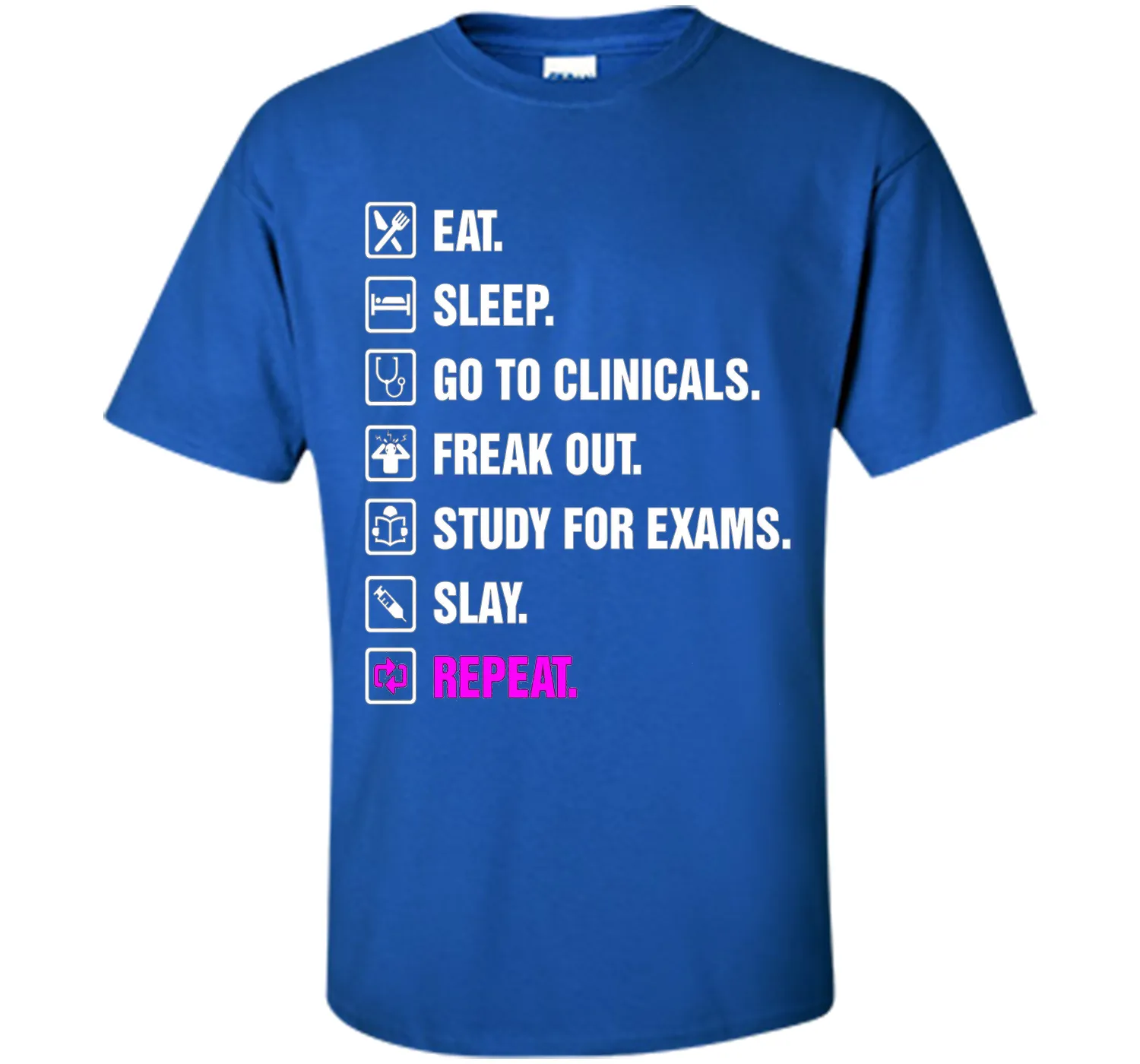 Funny Nurse Shirt Slay RN LPN Clinicals Nursing School