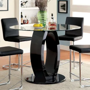 Furniture of America Lodia CM3825BK-RPT Round Counter Height Table