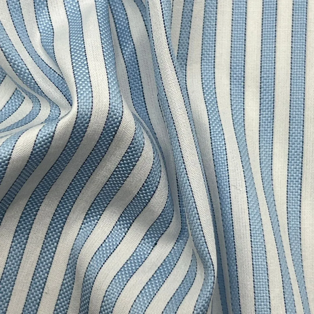 Getzner Blue 100 2-ply Cotton Stripe Easy Care Tailored Shirt