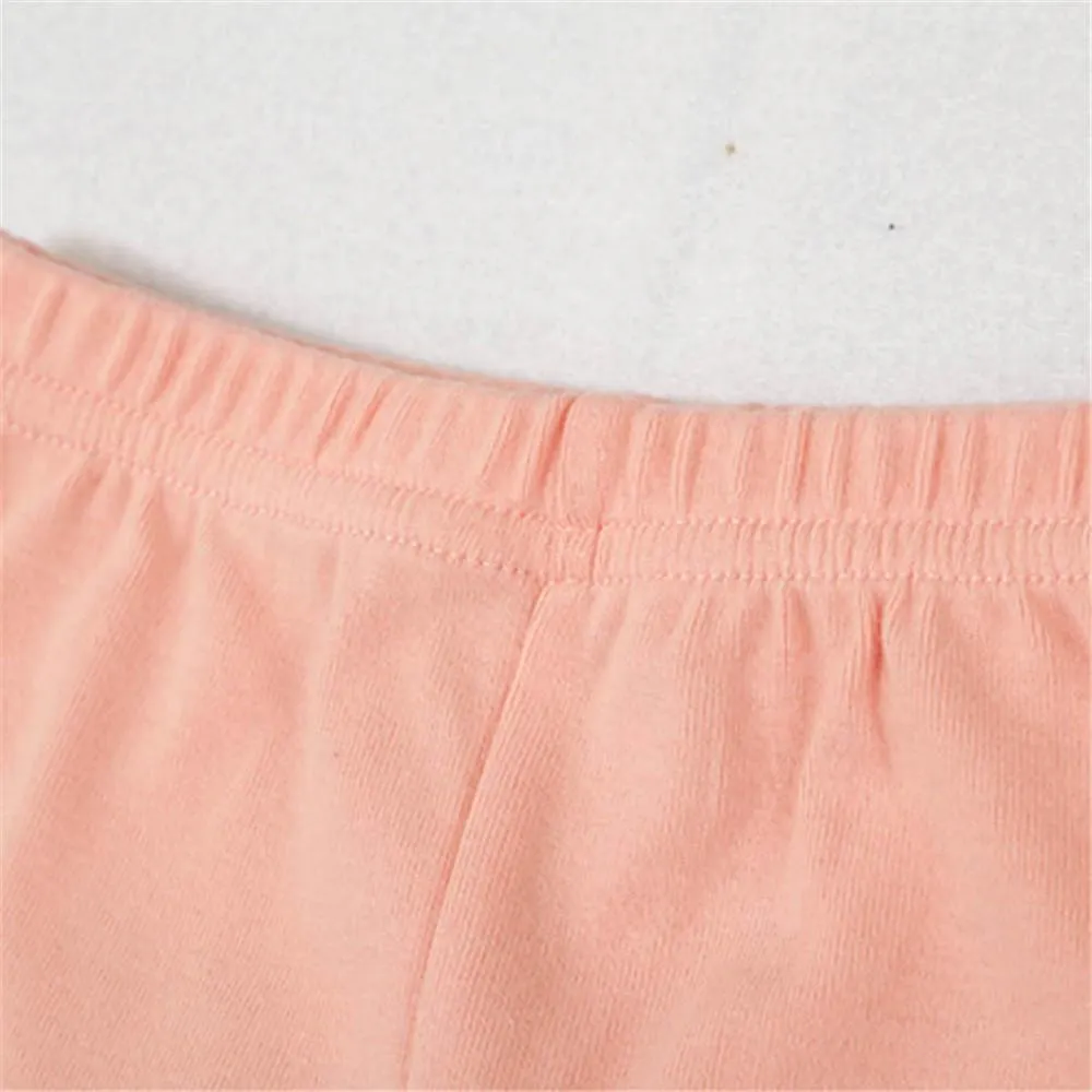 Girls Bowknot Decor Heart Printed Pants