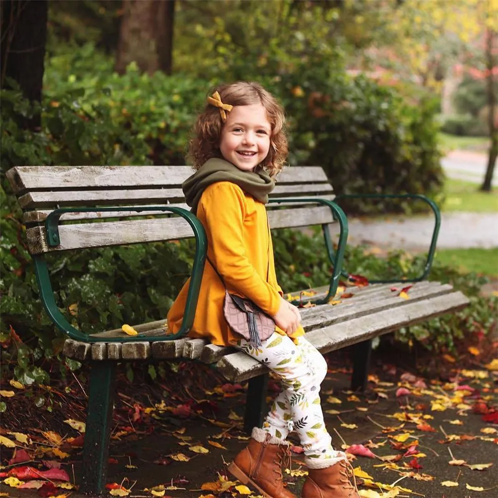 Girls Solid Round Neck Tops&Floral Pants Girls Clothing Wholesalers