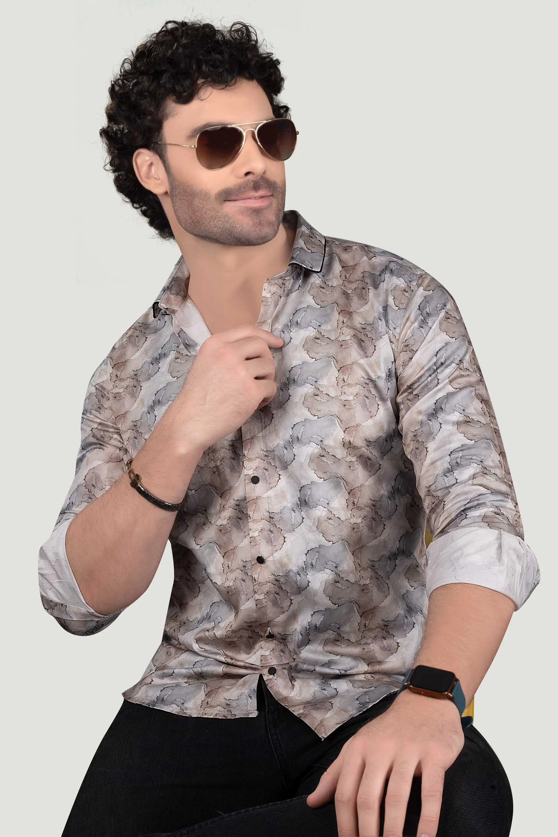 Grayson Multi Giza Cotton Club Wear Shirt