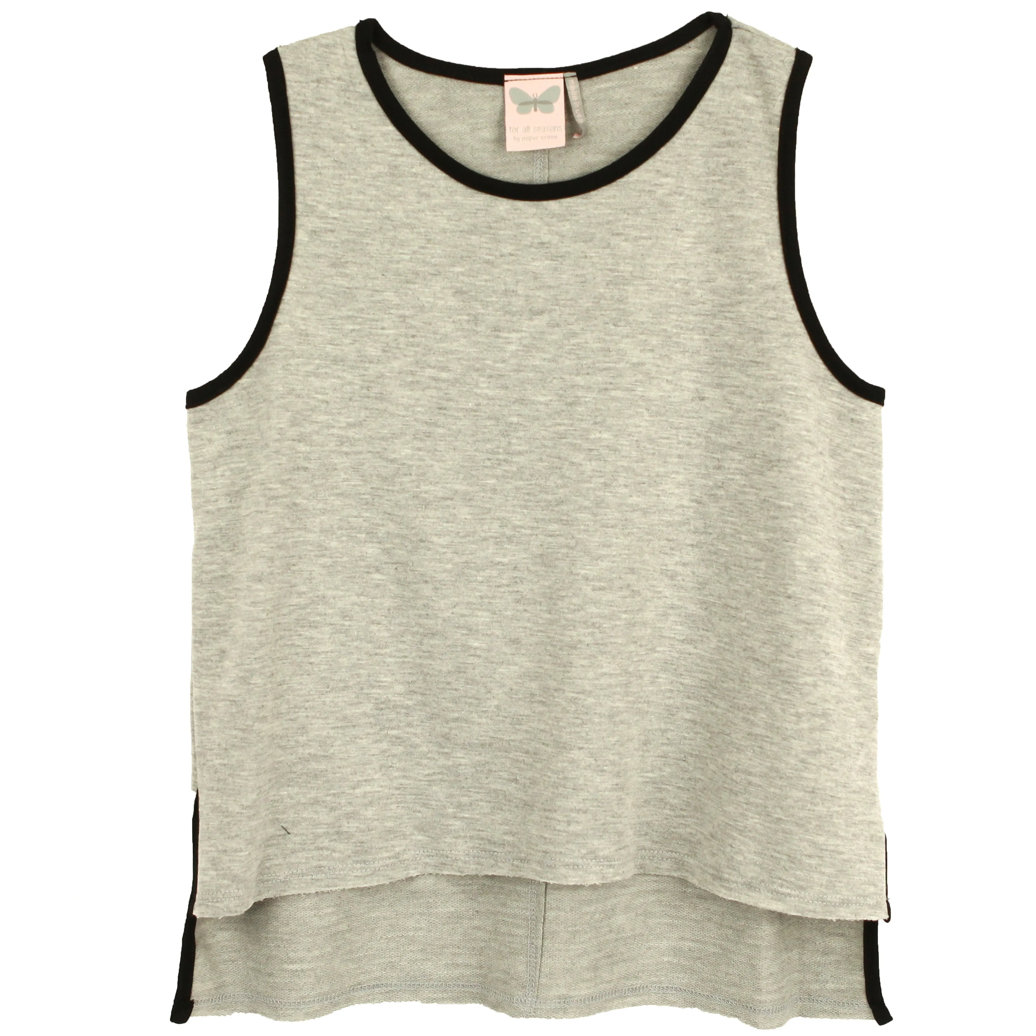 Grey High Low Tween Tank