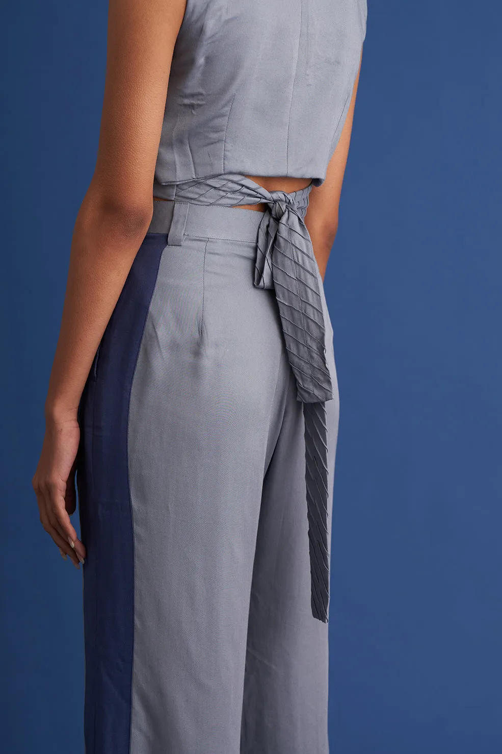 Grey Vest Pants Cord Set