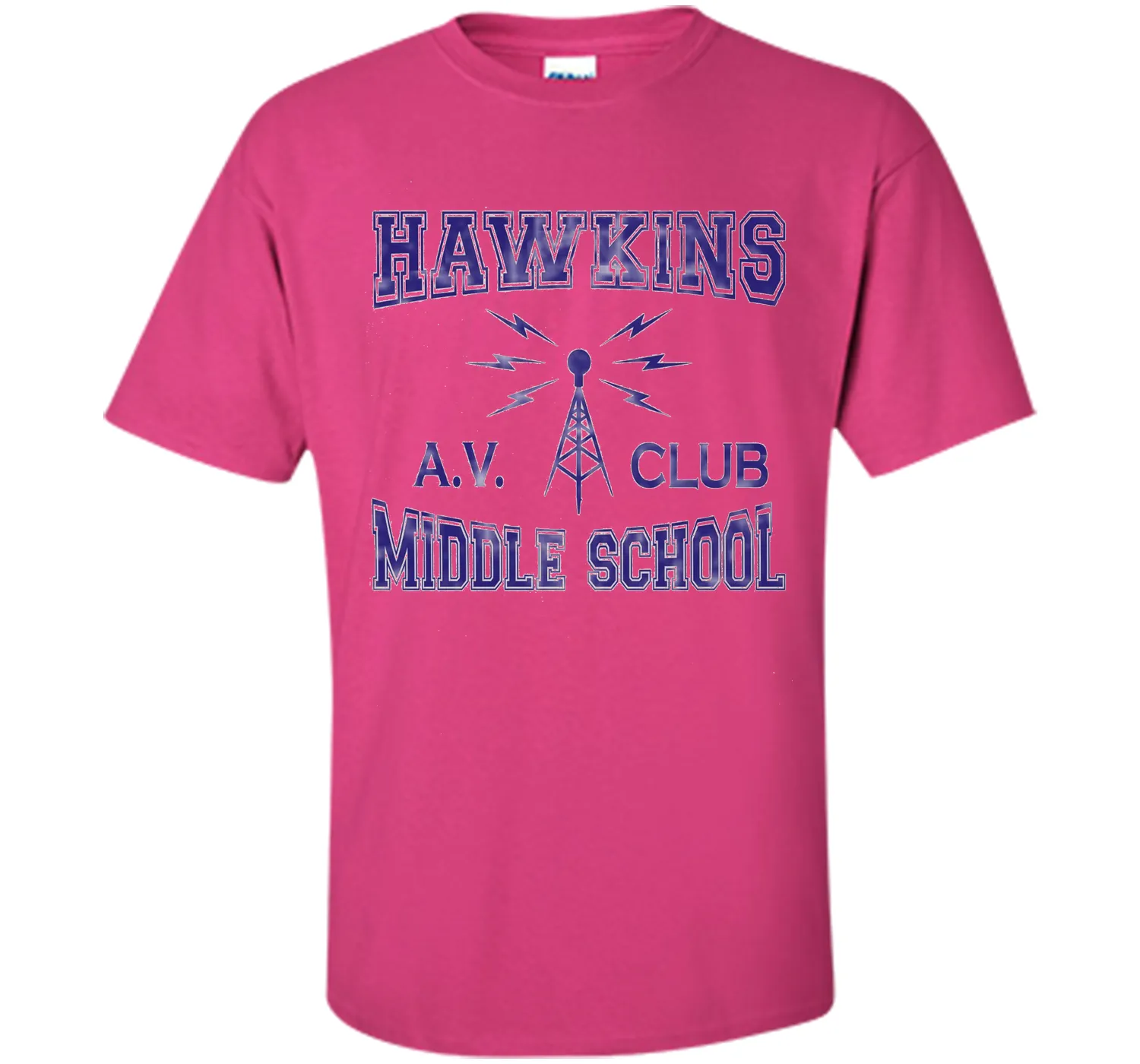 Hawkins Middle School AV Club Distressed T-Shirt
