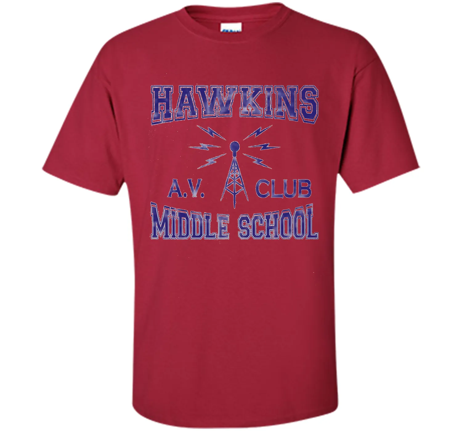 Hawkins Middle School AV Club Distressed T-Shirt