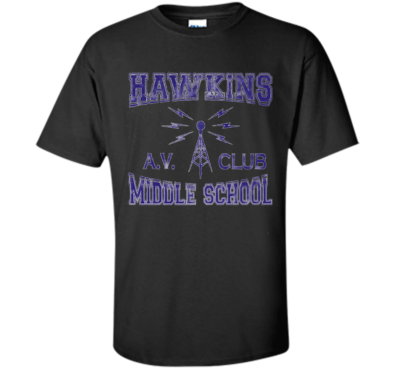 Hawkins Middle School AV Club Distressed T-Shirt