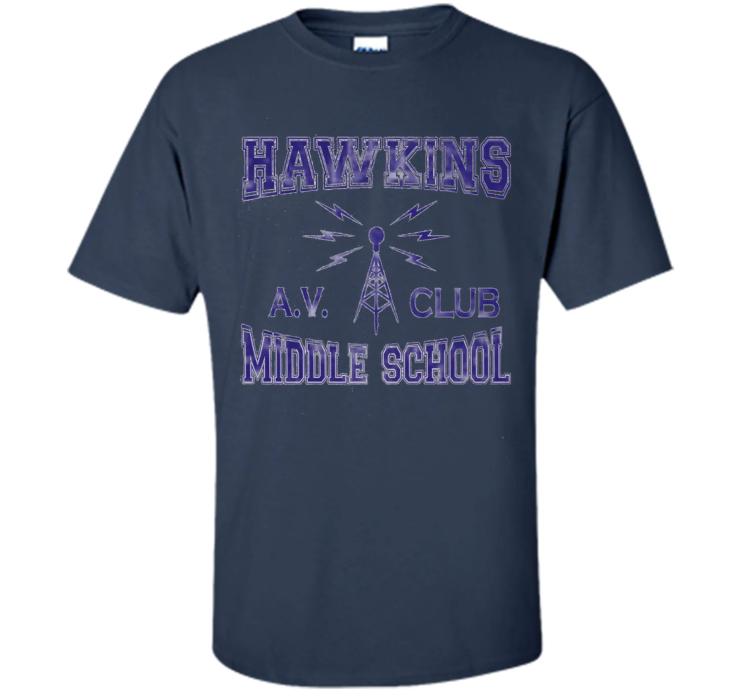Hawkins Middle School AV Club Distressed T-Shirt