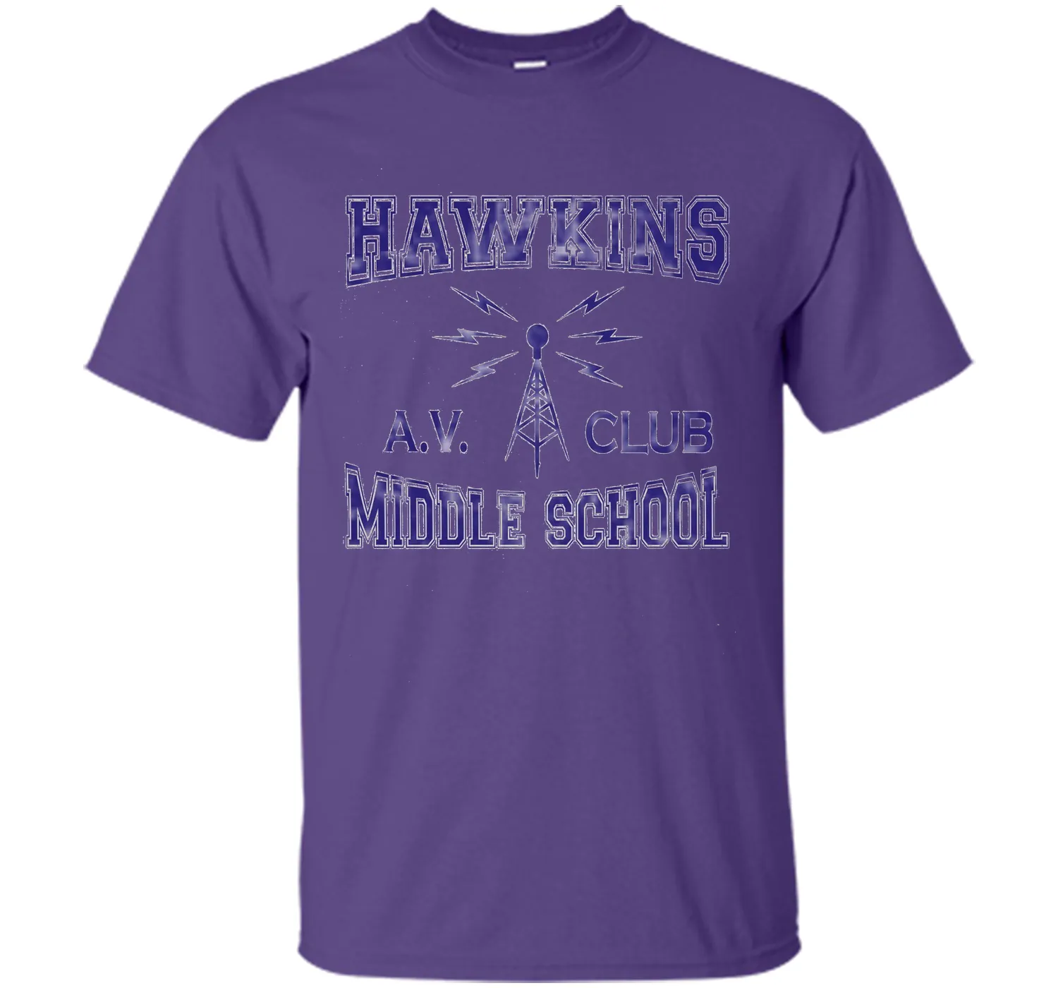 Hawkins Middle School AV Club Distressed T-Shirt