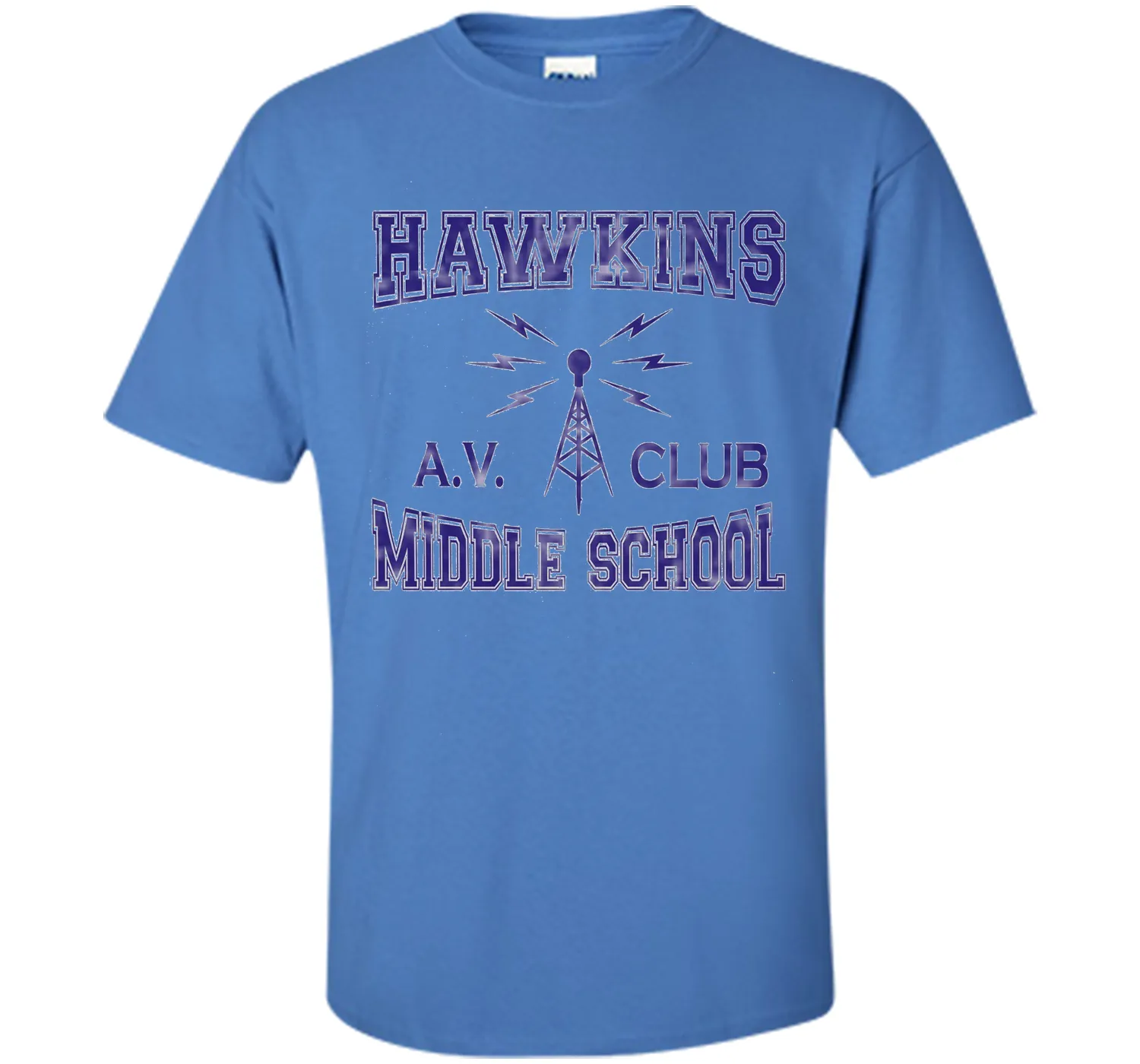 Hawkins Middle School AV Club Distressed T-Shirt