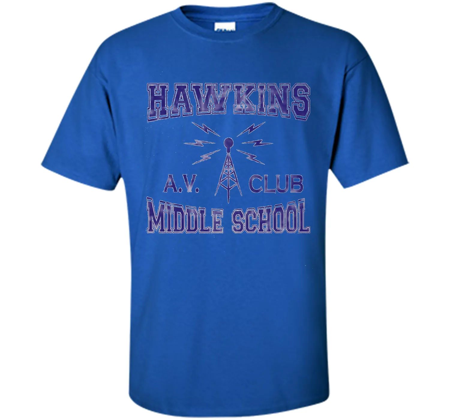 Hawkins Middle School AV Club Distressed T-Shirt