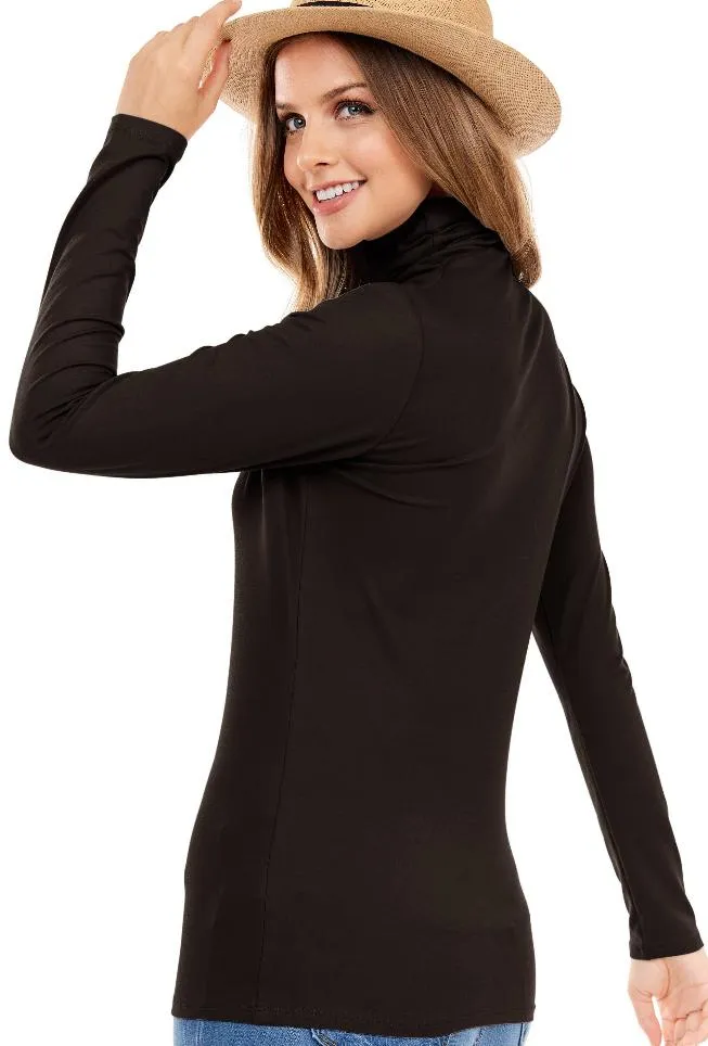 Hazel Long Brushed Sleeve Solid Top