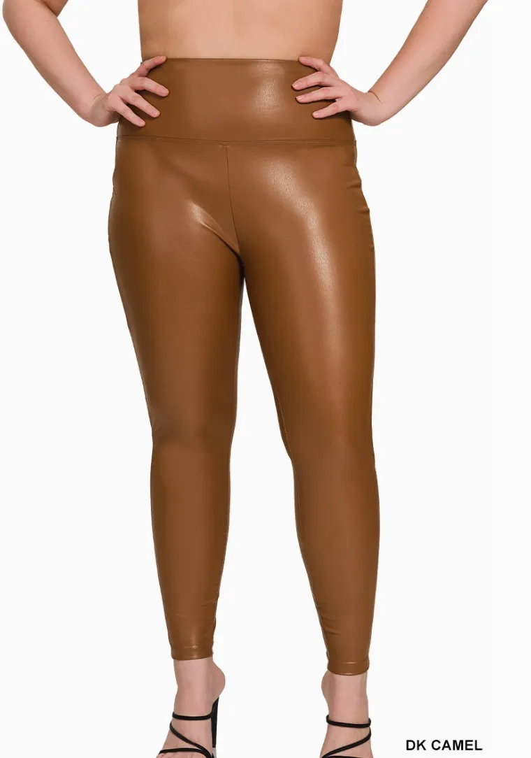 High Waist Faux Leather Leggings