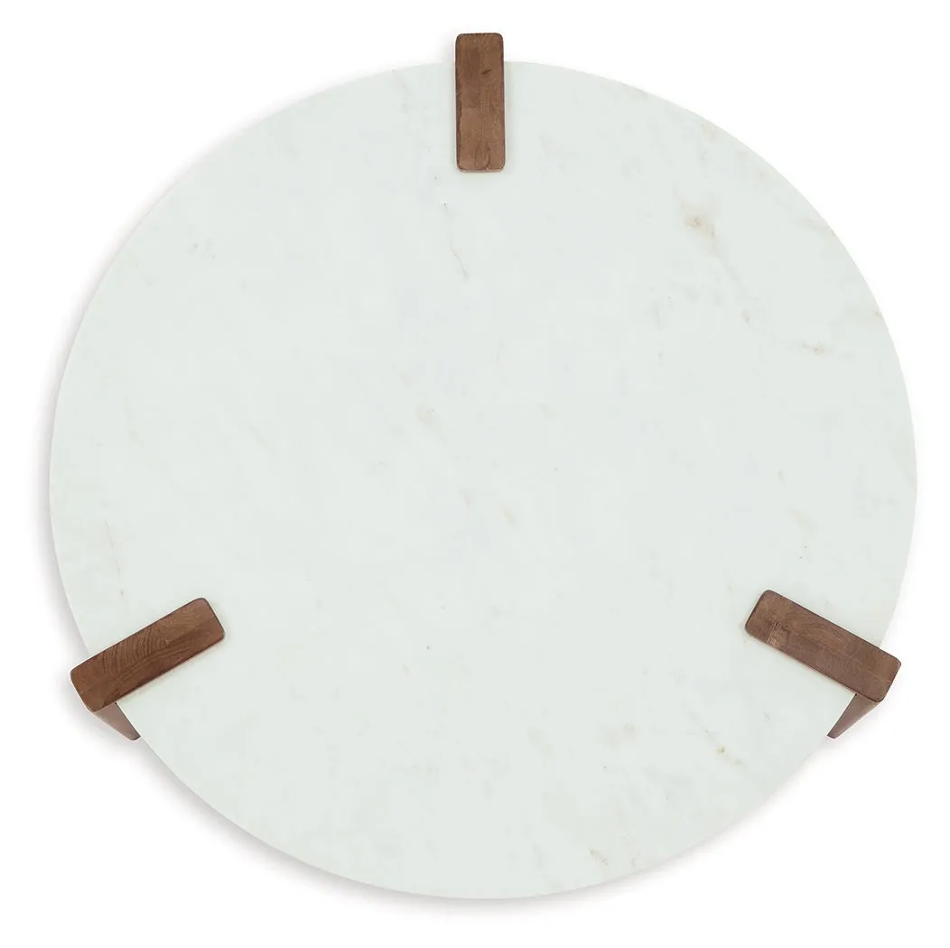 Isanti Coffee Table with 2 End Tables in White/Brown