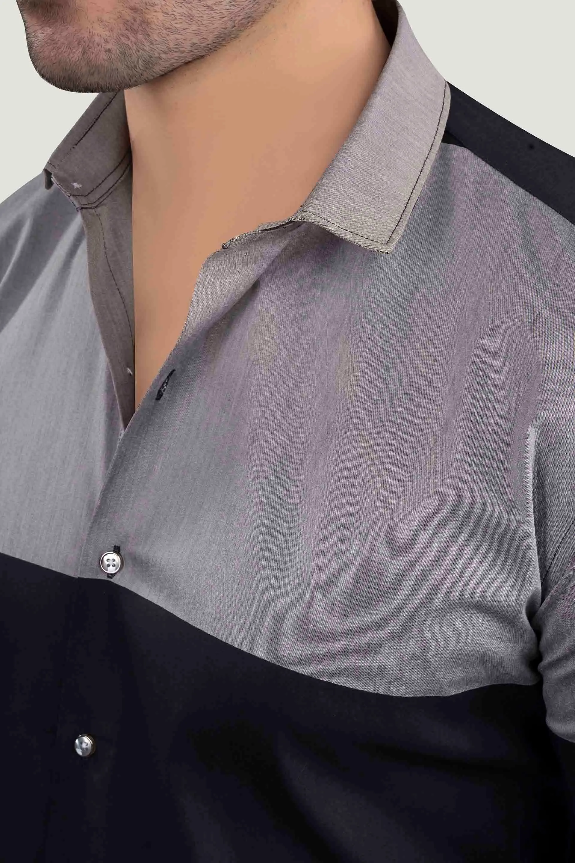 Jacob Black Cotton Printed Shirt
