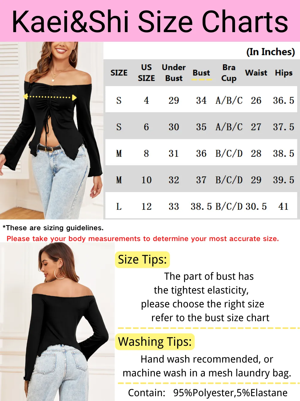 Kaei&Shi Women's 2000s Tops Tie Front, Off Shoulder Crop Top, Ruched Bust Shirts
