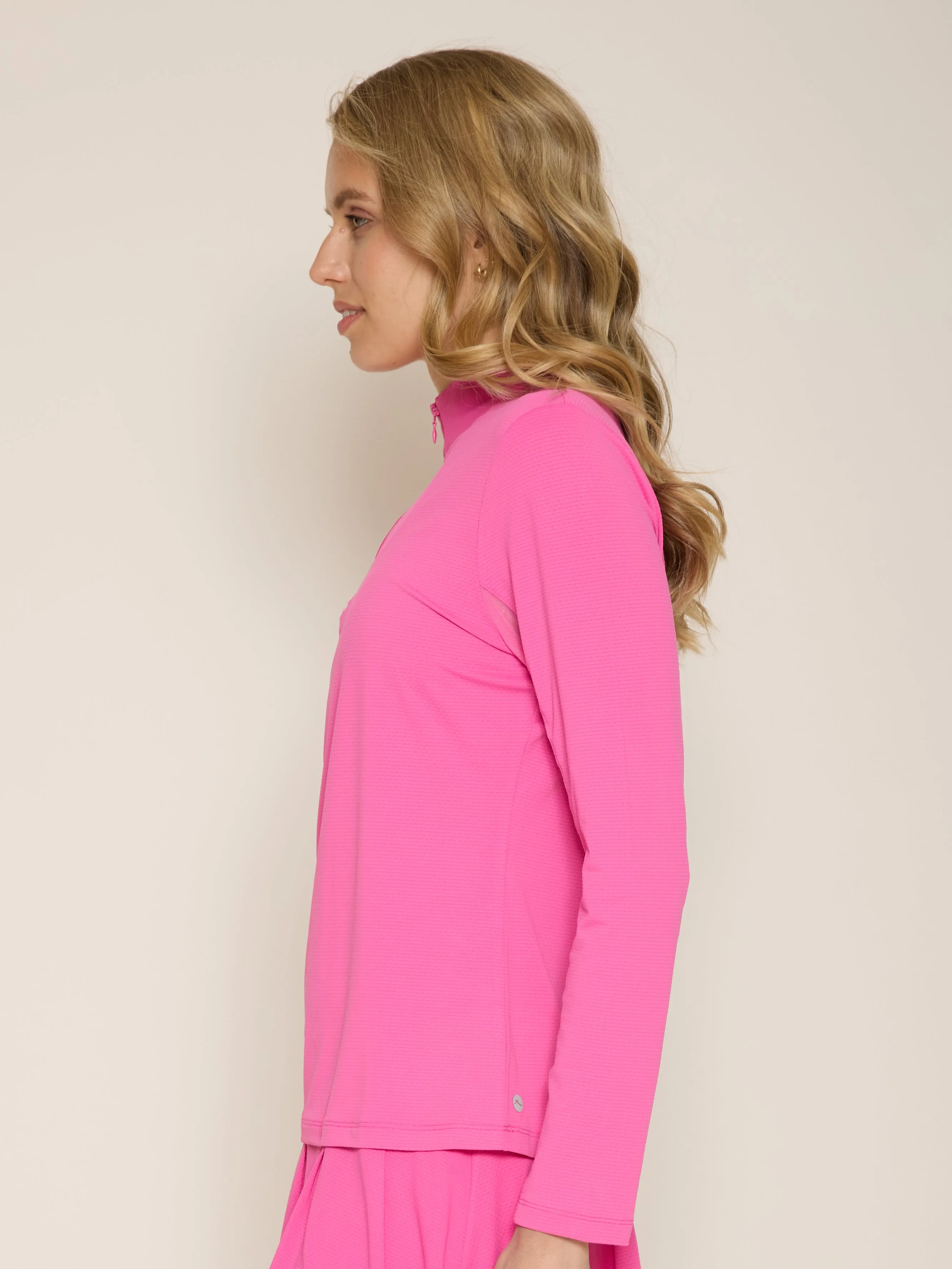 Kate Mock Neck Half Zip Top: Sleek, Versatile Layer for All Seasons