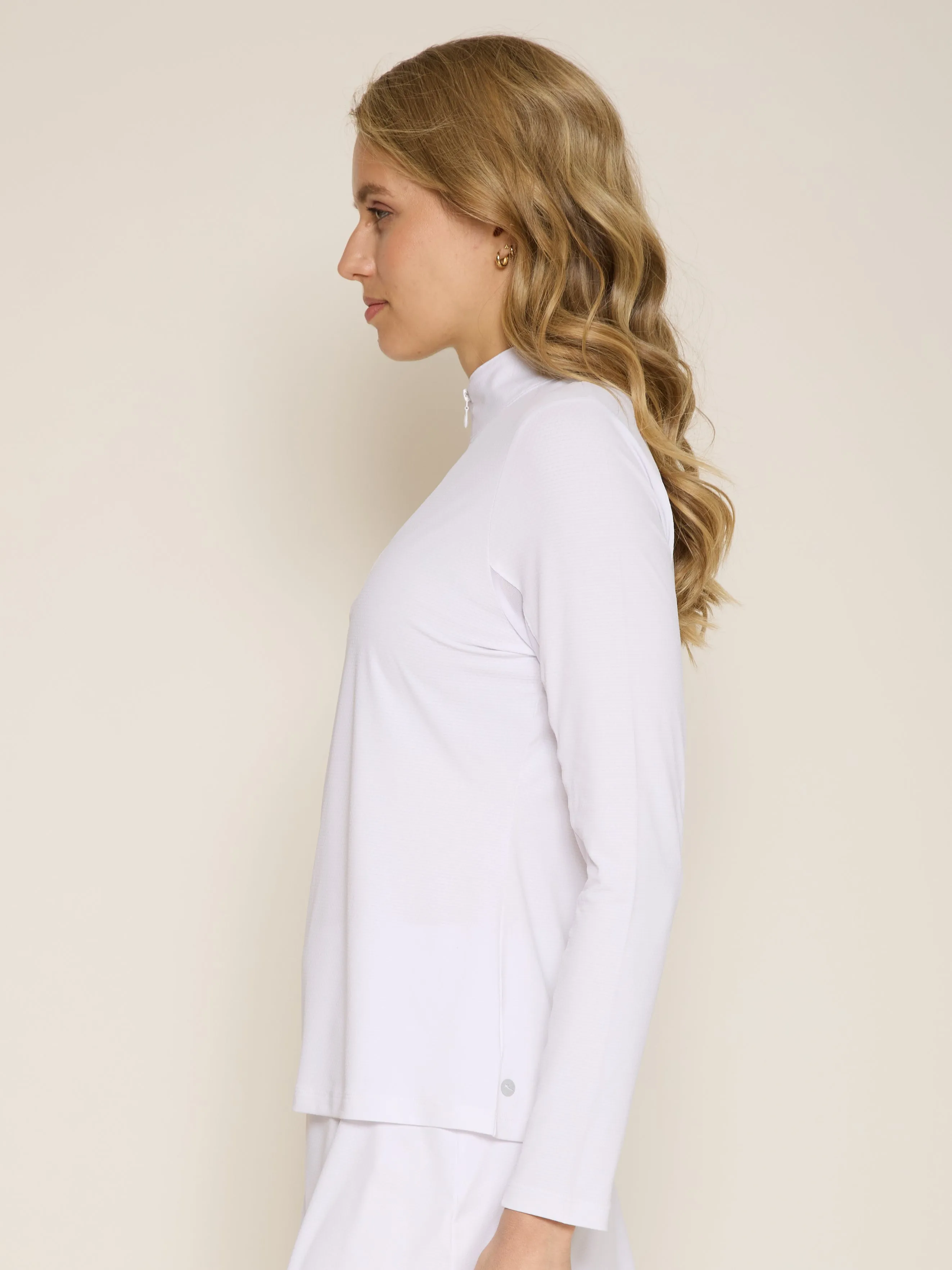 Kate Mock Neck Half Zip Top: Sleek, Versatile Layer for All Seasons