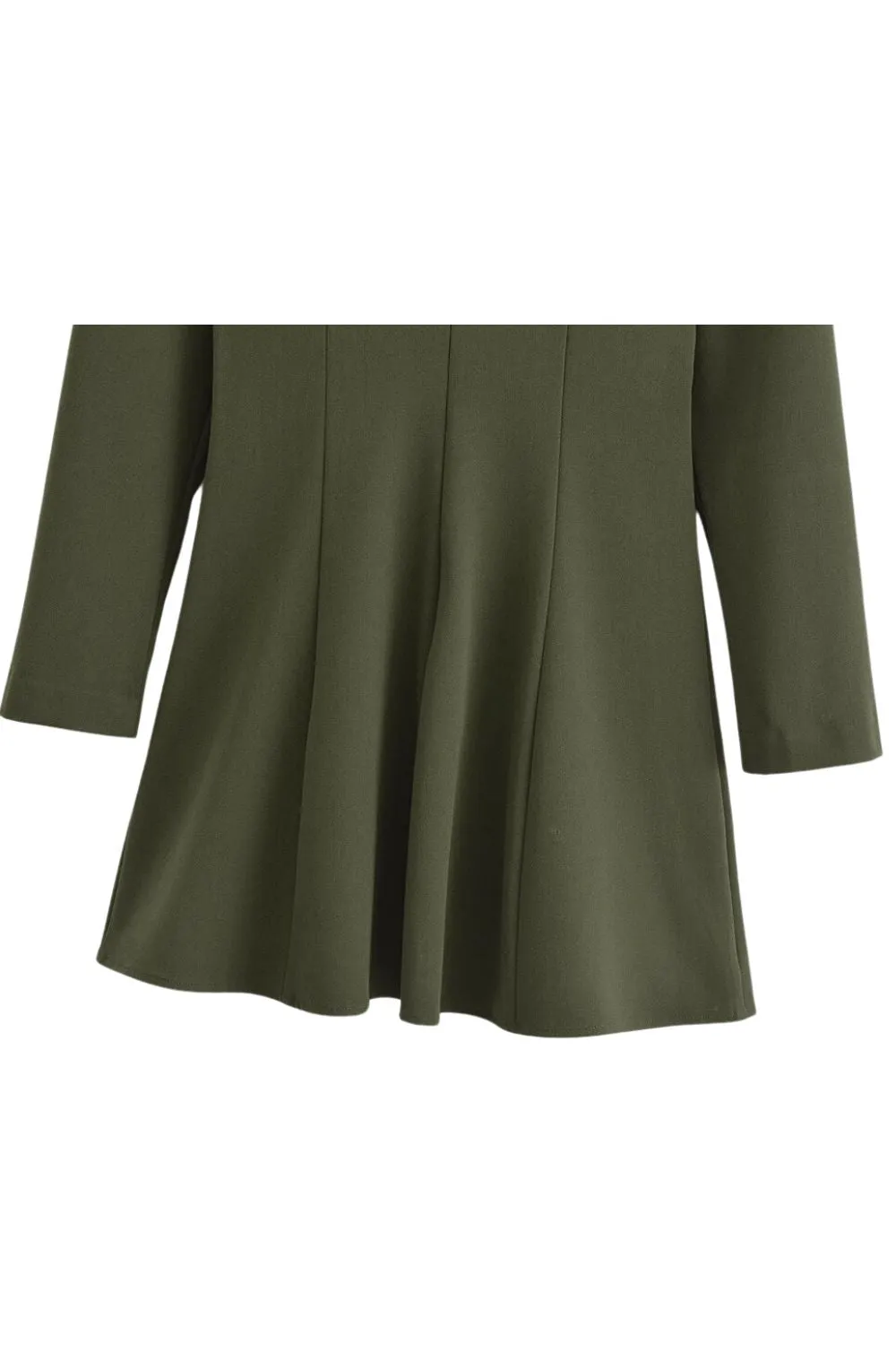 'Kathy' Sleek Gold Button-Accented Short Dress
