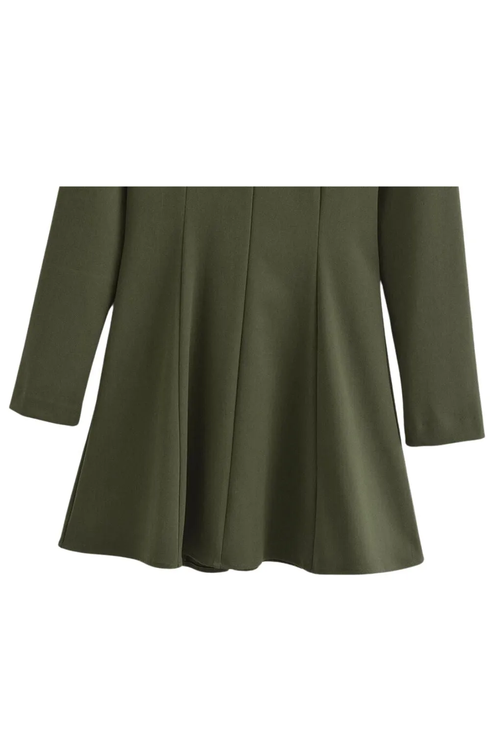 'Kathy' Sleek Gold Button-Accented Short Dress