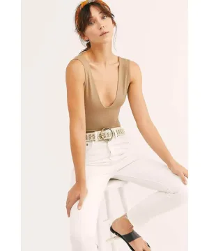 Keep it Sleek Bodysuit Tan