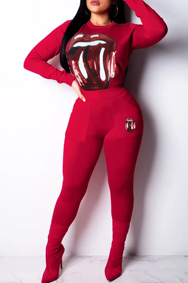 Kiss Me 2PC Pants Set Plus