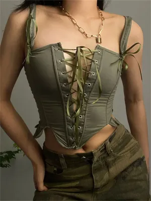 Lace-Up Corset Top