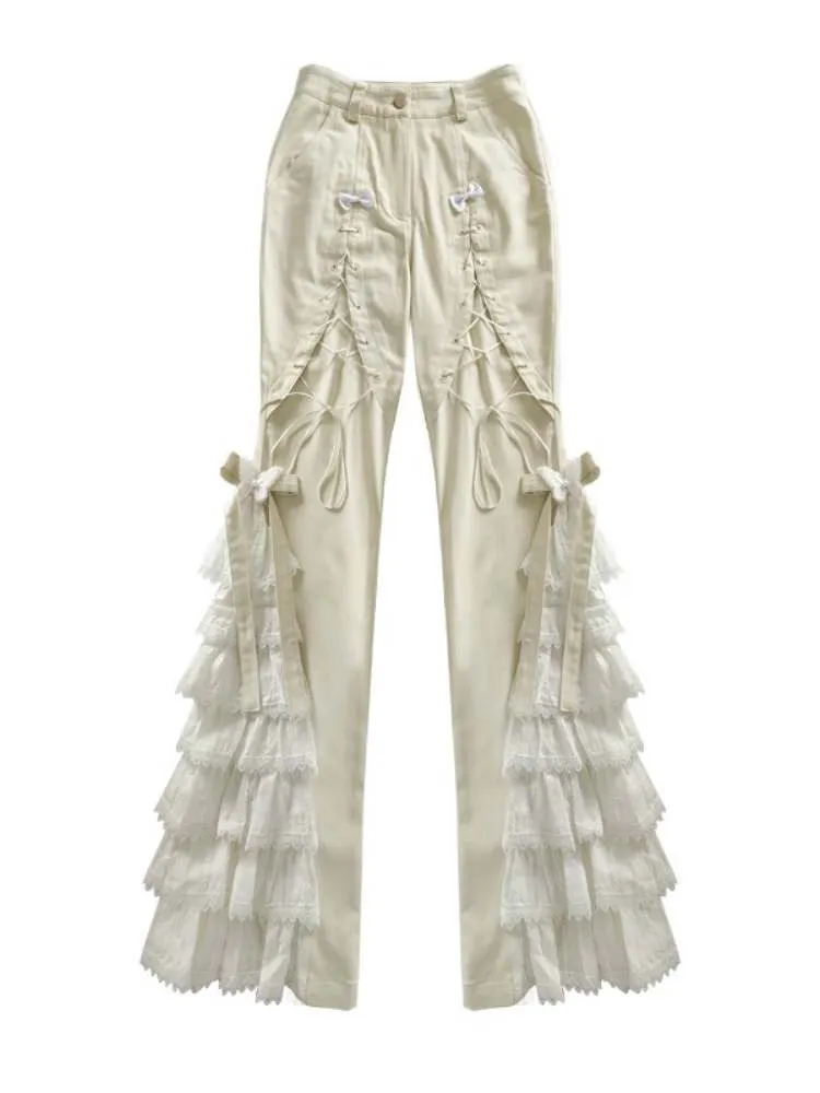 lace versatile casual pants