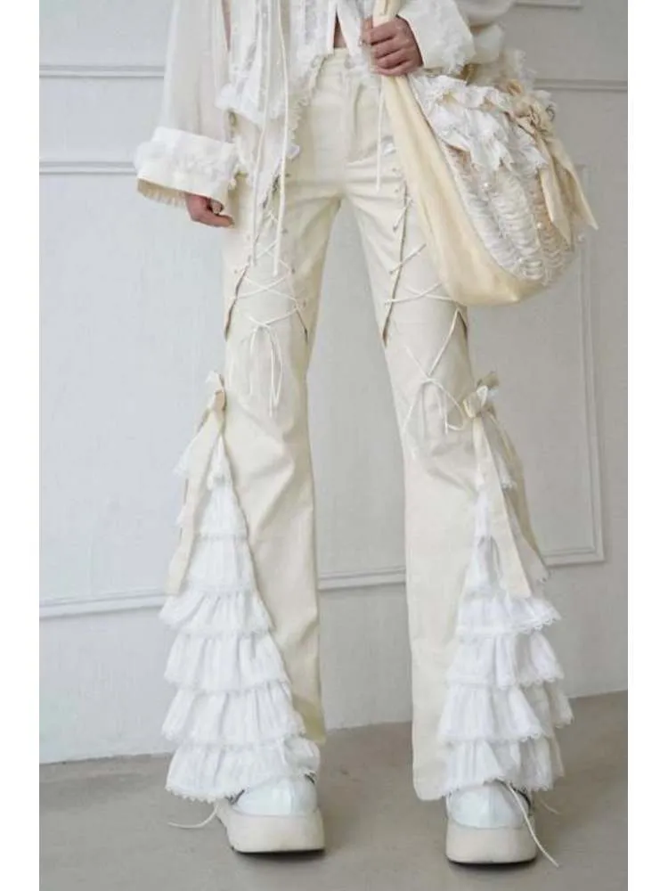 lace versatile casual pants