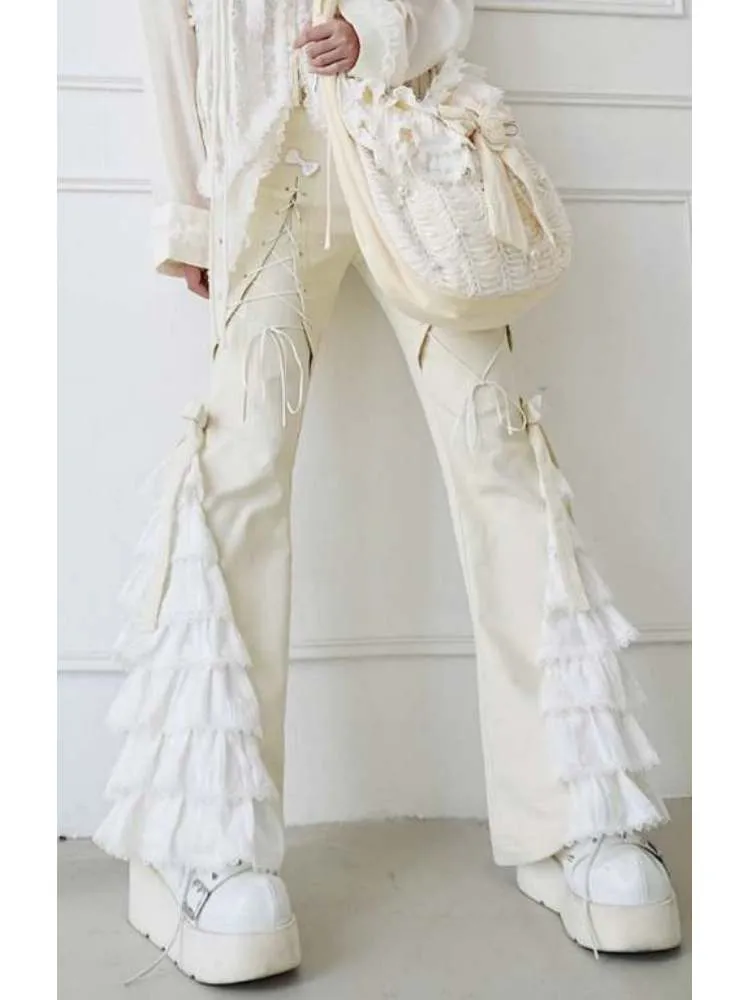 lace versatile casual pants