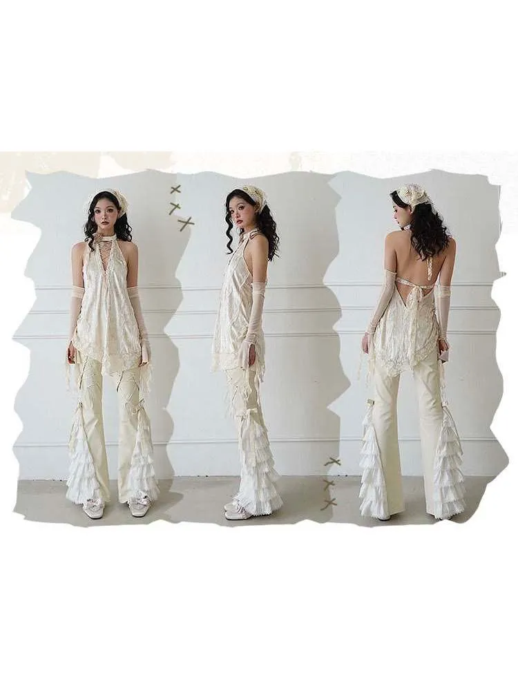 lace versatile casual pants