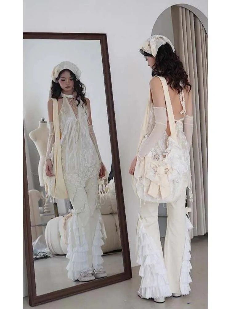 lace versatile casual pants
