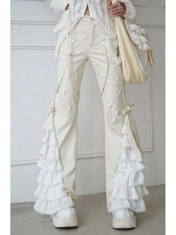 lace versatile casual pants