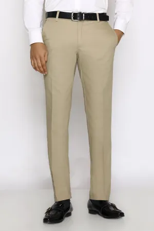 Light Khaki Cotton Smart Fit Trouser