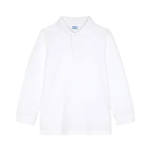 Mayoral Mini Basic L/S Polo_ White 30190-1