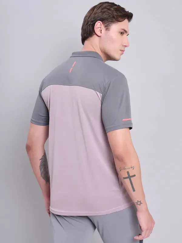 Men Colorblock Relax Fit Polo T-shirt with TECHNO COOL 