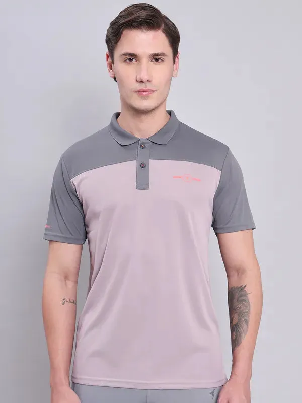 Men Colorblock Relax Fit Polo T-shirt with TECHNO COOL 