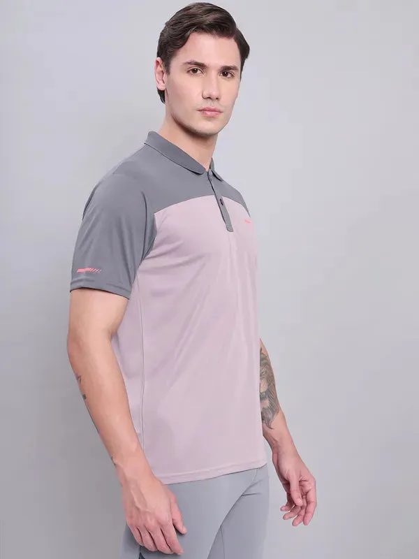 Men Colorblock Relax Fit Polo T-shirt with TECHNO COOL 