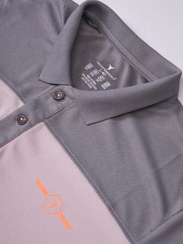 Men Colorblock Relax Fit Polo T-shirt with TECHNO COOL 