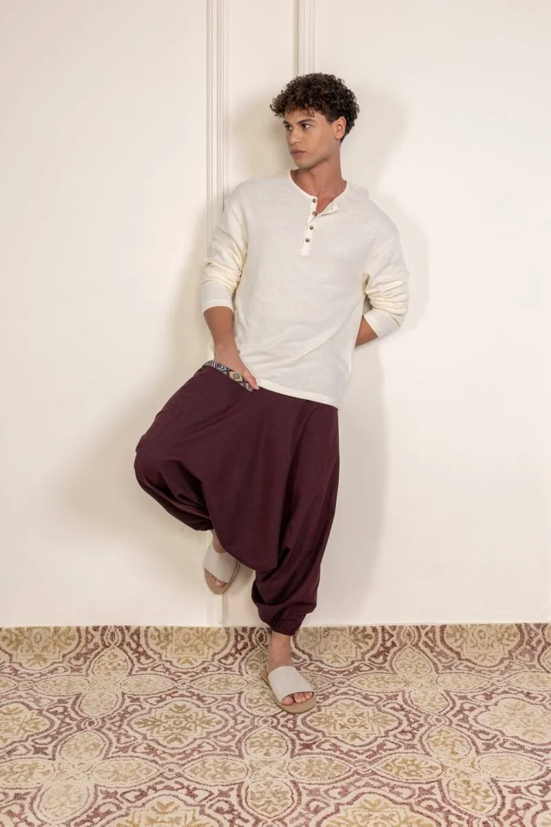 Men's Aladdin Harem Pants | Maroon