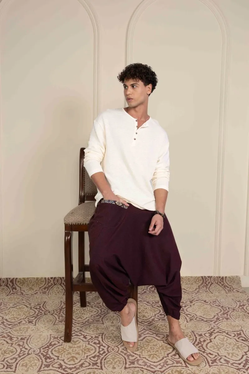 Men's Aladdin Harem Pants | Maroon