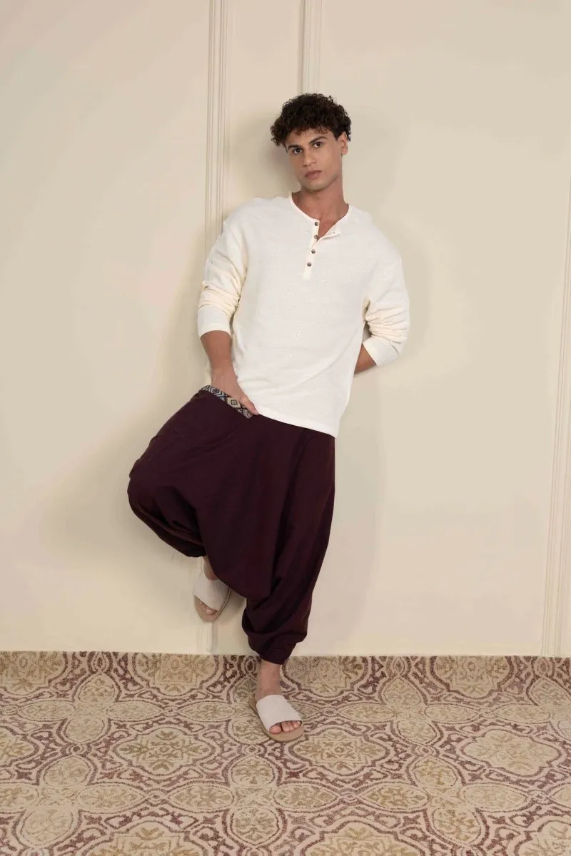 Men's Aladdin Harem Pants | Maroon