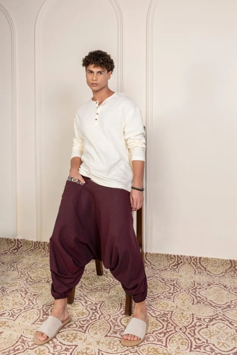 Men's Aladdin Harem Pants | Maroon