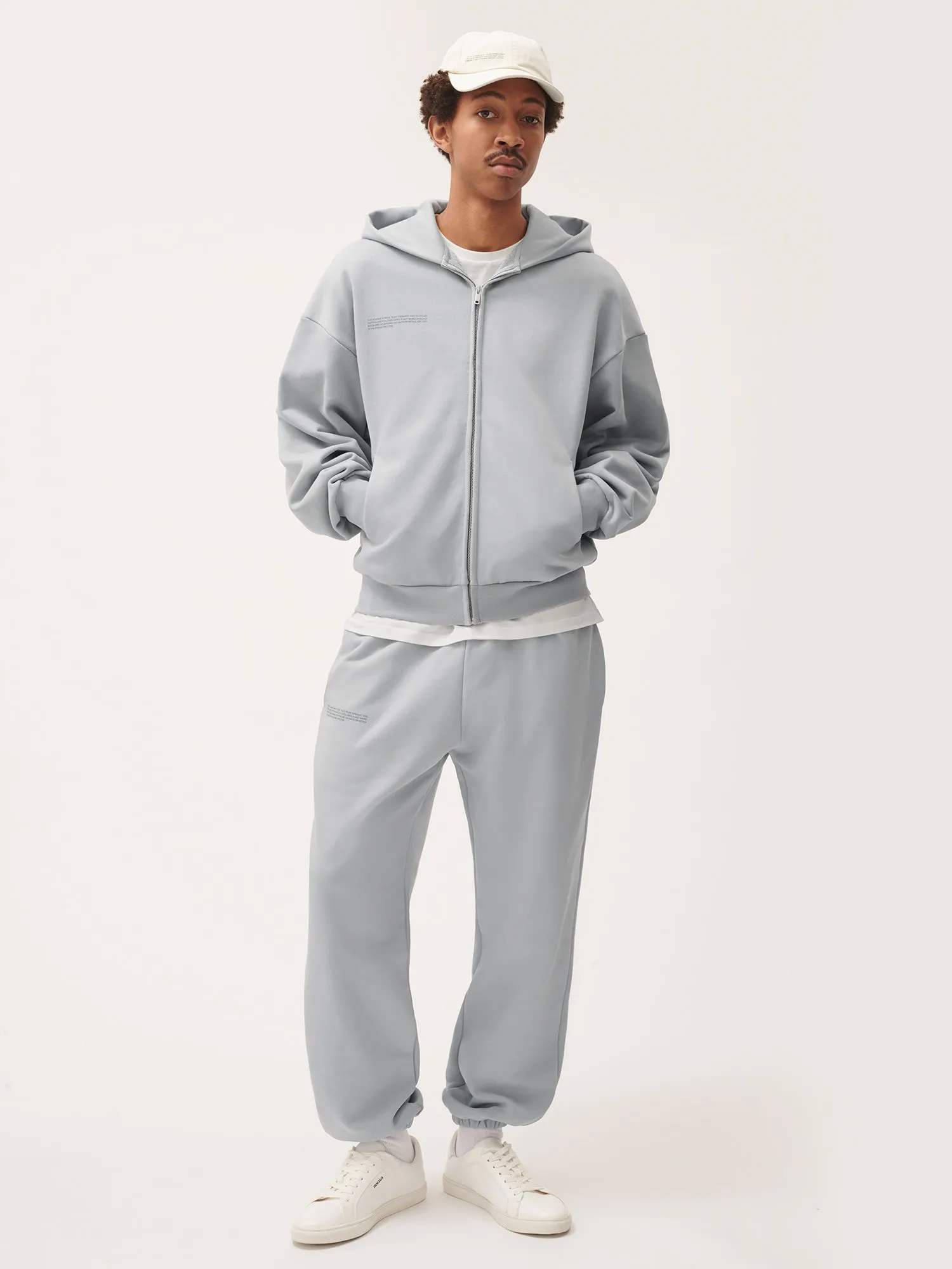 Mens Natural Dye Track Pants—midnight fog grey