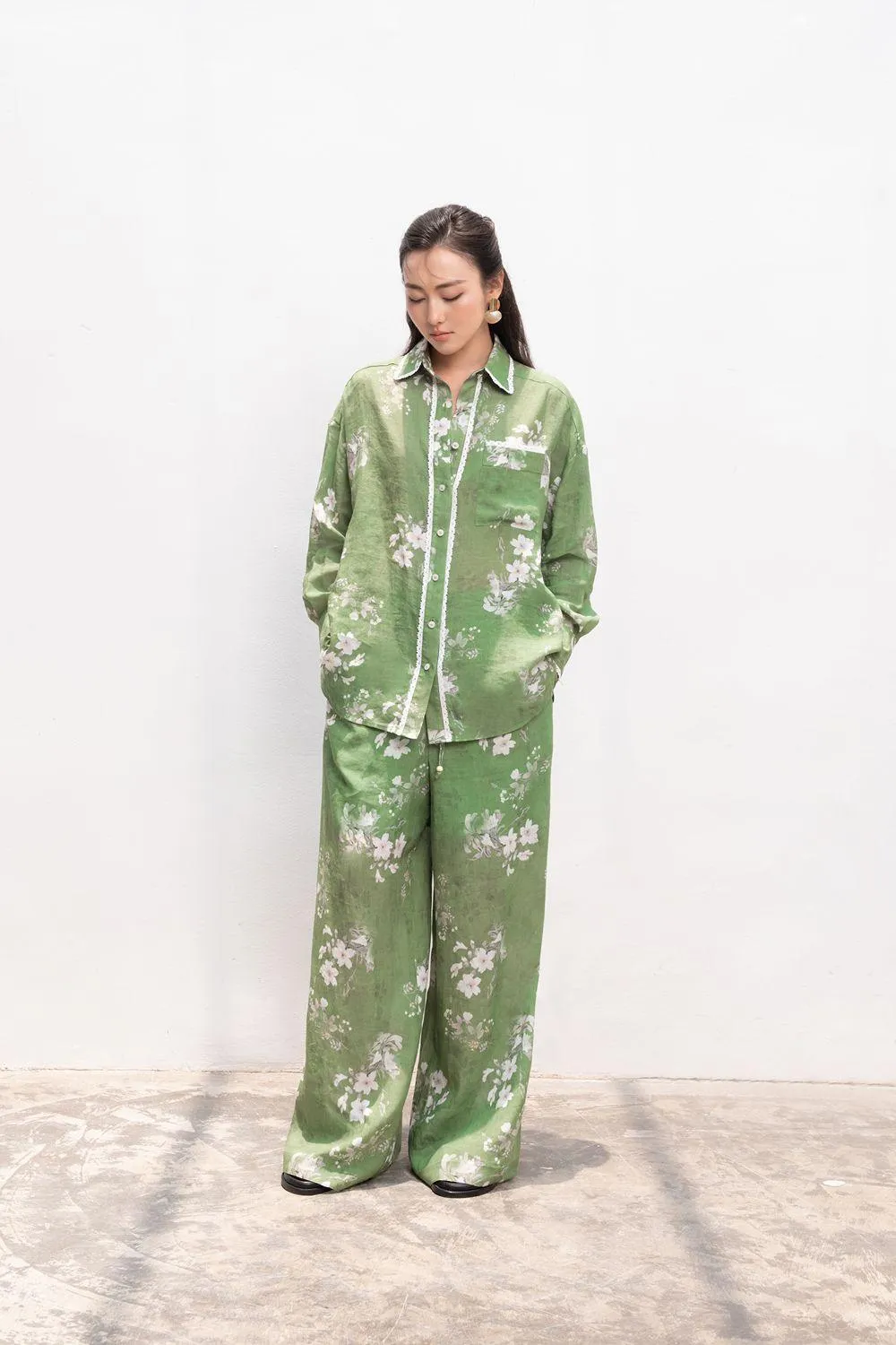 Miriam Straight Collared Neck Linen Shirt