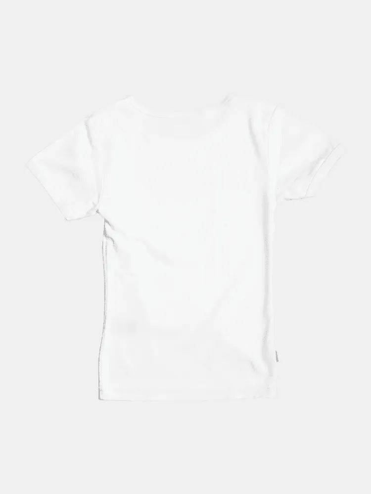 Misfit Desteena Rib Tee - Washed White