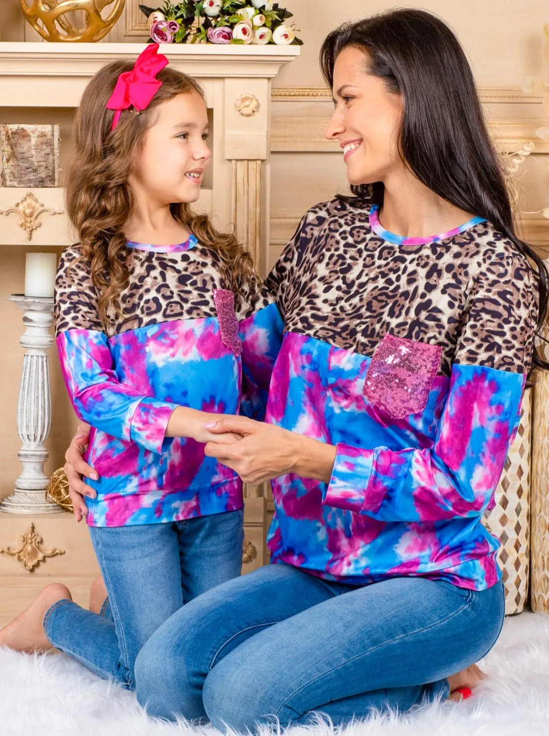 Mommy and Me Twinning In Tie Dye Top