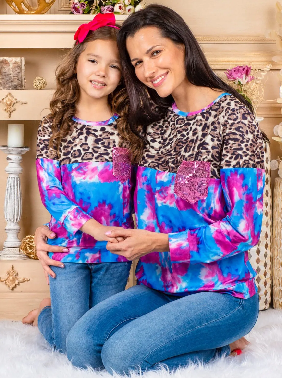 Mommy and Me Twinning In Tie Dye Top
