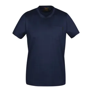 Moorer Navy ‘Bruzio’ Crew Neck Pure Cotton T-shirt